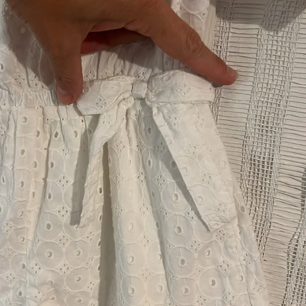 Hope and Henry eyelet puff sleeve romper size 8 NWT